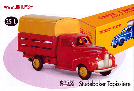 Camion réédition DINKY TOYS atlas N°25L Studebaker Tapissière 