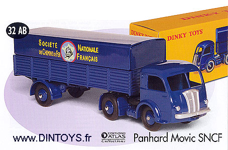ref 32 AB Camion Panhard semi-remorque SNCF 32AB de dinky toys atlas