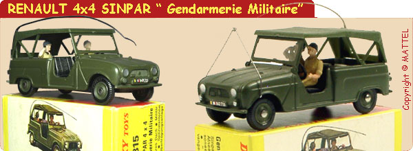 B13 Stütze Antenne Dinky Spielzeug Sinpar Renault 4x4 Gendarmerie Militär Mp 815 
